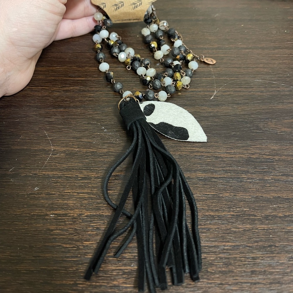 Western inspired tassel necklace